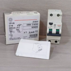LOT 2 PCS. GE DM60 C16/300 Circuit Breaker 1P+N C16 300 mA | 609859 - NEW OPEN BOX