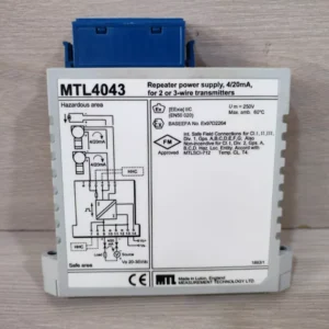 USED MTL 4043 REPEATER POWER SUPPLY,4/20mA, FOR 2 OR 3-WIRE TRANSMITTERS