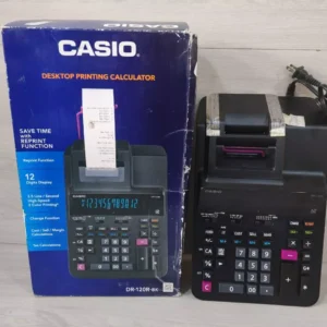 CASIO DR-120R HEAVY DUTY PRINTING CALCULATOR BLACK DESKTOP 100-120V - NEW OPEN BOX