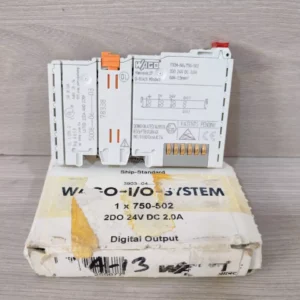 LOT 2 PCS. WAGO 750-502 2-CHANNEL DIGITAL OUTPUT MODULE - NEW WITH DAMAGED BOX