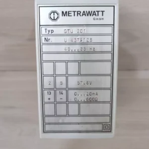 METRAWATT GTU 201 CONVERTER MODULE - Seller Refurbished