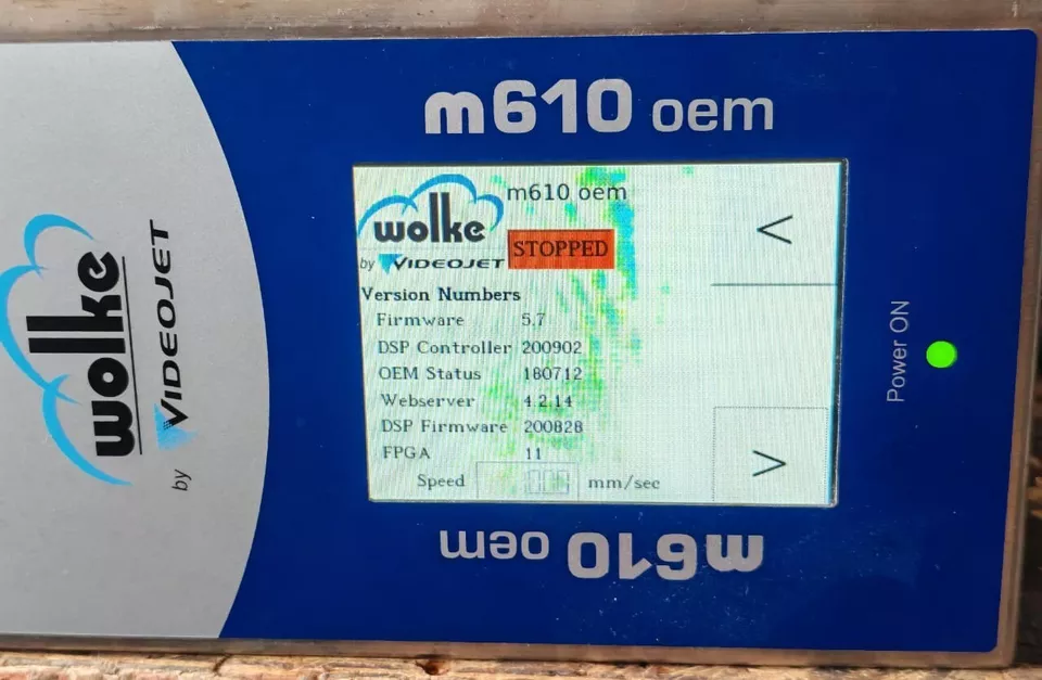 USED WOLKE VIDEOJET M610 OEM THERMAL INKJET PRINTER REV.1.2 24V- TRIED & TESTED - Image 2
