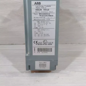 USED ABB INSUM MCU2 MCU2A02V2-4 1SCA022657R9090 3.0B MOTOR CONTROL UNIT- BROKEN PART