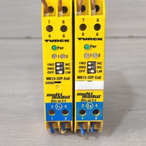 USED LOT 2PCS TURCK MK13-22P-Ex0/24VDC MULTI MODUL SWITCHING AMPLIFIER -W/O ANY ACCS.
