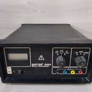 USED MEGGER DUCTER D203 LOW RESISTANCE OHMMETER-WITHOUT HANDLE & WITHOUT ACCESSORIES