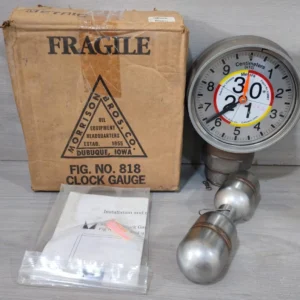 MORRISON BROS. 818/818MET 2 TANK Clock Gauge W/ Metric Face -NEW W/ FILTHY BOX / New – Open box