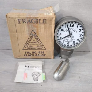 MORRISON BROS. 818 5144836 CLOCK GAUGE WITH METRIC FACE - NEW W/ FILTHY BOX