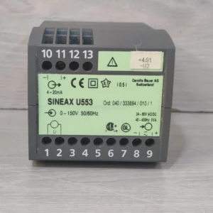 CAMILLE BAUER SINEAX U553 VOLTAGE TRANSDUCER 0-150V 50/60Hz- W/O ANY ACCS. / NEW - OPEN BOX