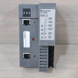 USED ALLEN-BRADLEY 1734-AENTR SER.C FW:7.011 ETHERNET ADAPTER MODULE- W/ BROKEN PART