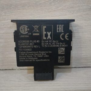 FISHER ROSEMOUNT KL4501X1-BC1 ADDRESS Plug No.3 12P4983X672 REV. L / NEW WITHOUT BOX