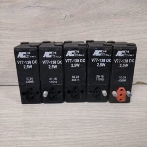 USED 1 LOT 5PCS ACL 2/515814 0-6 BAR DN 1,3 SOLENOID VALVE COIL V77-138 DC 2,5W