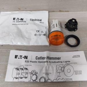 Lot 2 Pcs Eaton Cutler-Hammer E22HVP9X4 Amber Monoblock Indicating Light Unit / NEW