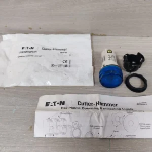Lot 2 pcs Eaton Cutler-Hammer E22HVP6X4 Blue Monoblock Indicating Light Unit / NEW OPEN BOX