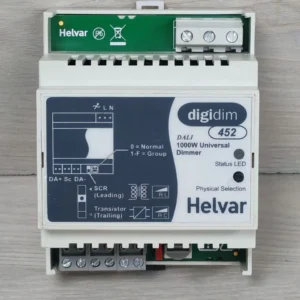 USED Helvar 452 DALI 1000W Universal Dimmer s/w V4.01 Rev.11