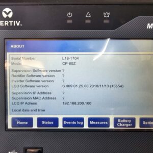 USED VERTIV M822E COLOUR TOUCHSCREEN TFT 7" CP-60Z PN: 5160300060 - UNKNOWN PASSWORD