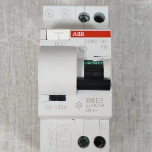USED LOT 2PCS ABB DS951-AC C10 EB 1369 CIRCUIT BREAKER TEST BUTTON 230V