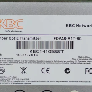 KBC Networks FDVA8-M1T-BC Fiber Optic Transmitter / NEW OPEN BOX