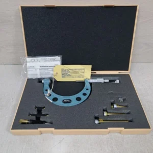 MITUTOYO 104-139 OMC-100 0-100MM OUTSIDE MICROMETER W/ INTERCHANGEABLE ANVILS / NEW OPEN BOX