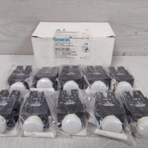 SIEMENS 3SB5235-6HG10 WHITE WIDE BAND LED PILOT LIGHT (1 BOX 10PCS.) / NEW OPEN BOX