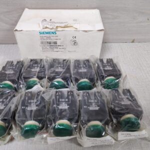 SIEMENS 3SB5235-6HE10 GREEN WIDE BAND LED PILOT LIGHT (1 BOX 10PCS.) / NEW OPEN BOX