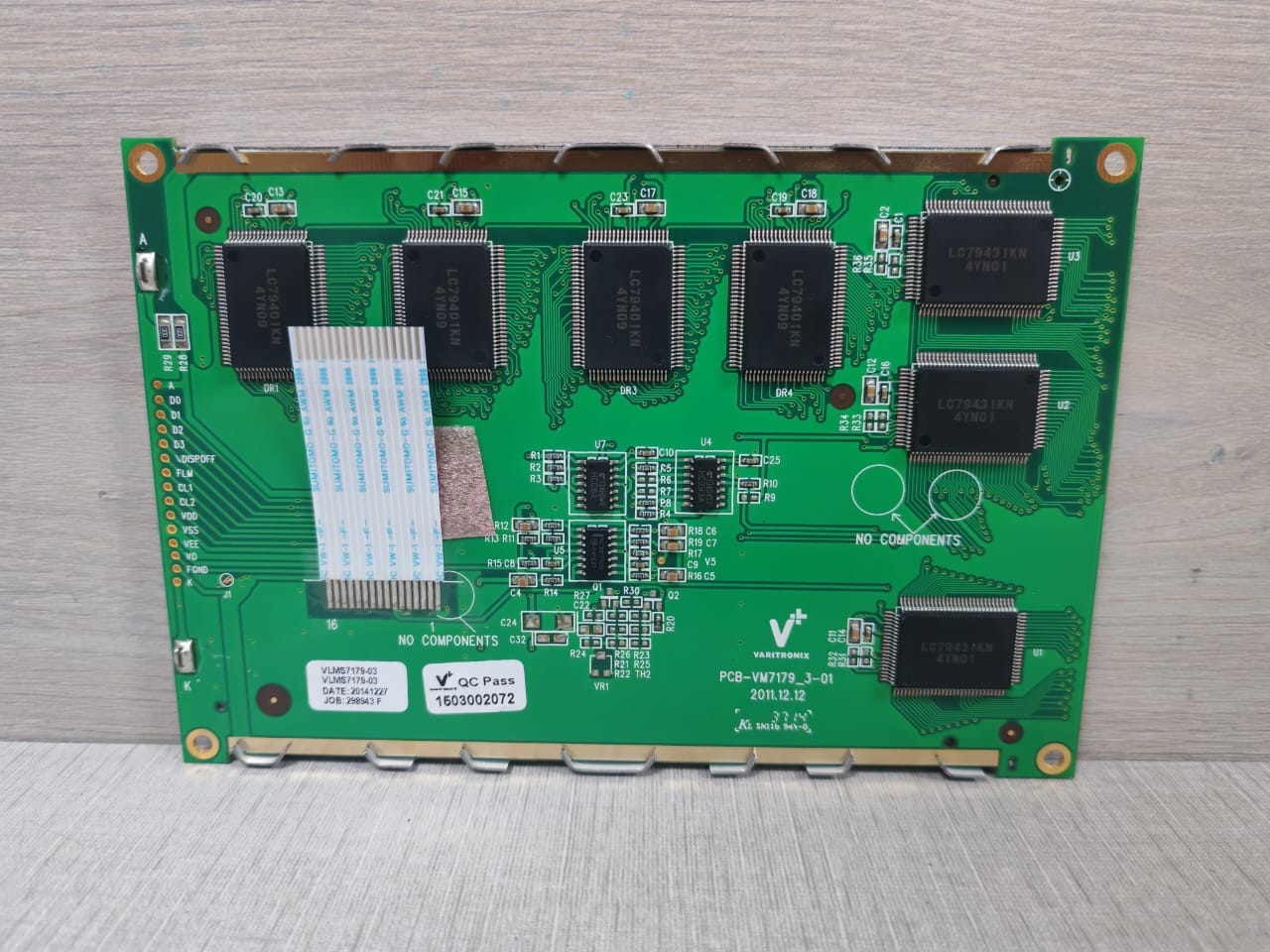 VARITRONIX PCB-VM7179_3-01 LCD DISPLAY SCREEN PANEL / SELLER REFURBISHED - Image 2