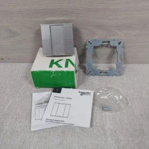 SCHNEIDER MTN627660 PUSH-BUTTON 2-GANG PLUS ALUMINIUM-NEW W/ ORIG.BOX