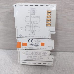 USED BECKHOFF EL4034 ETHERCAT 4-CHANNEL ANALOG INPUT TERMINAL MODULE