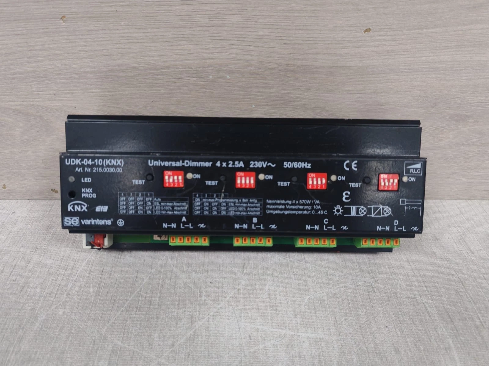 USED VARINTENS UDK-04-10 (KNX) 215.0030.00 UNIVERSAL DIMMMER 4X2.5A- TRIED & TESTED - Image 3