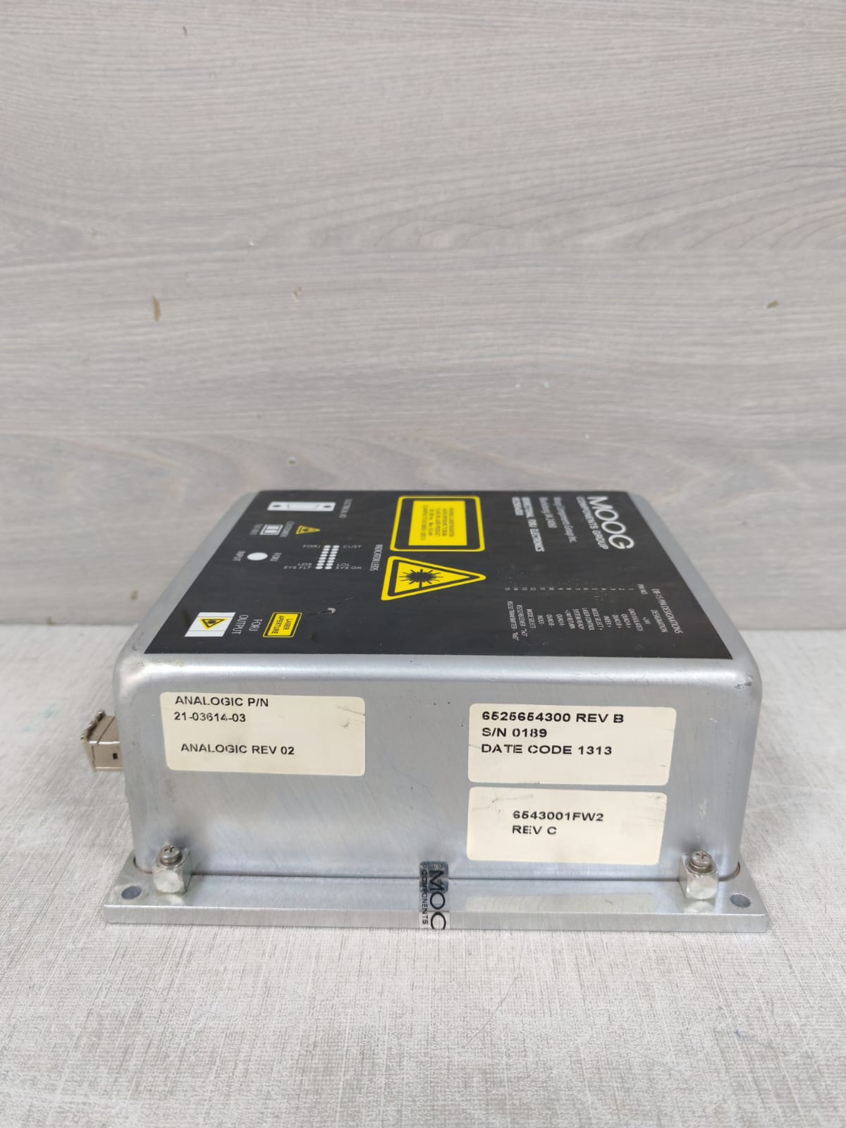 USED MOOG 6525654300 REV. B STATOR ELECTRONICS LASER BOX ANALOGIC 21-03614-03 - Image 2