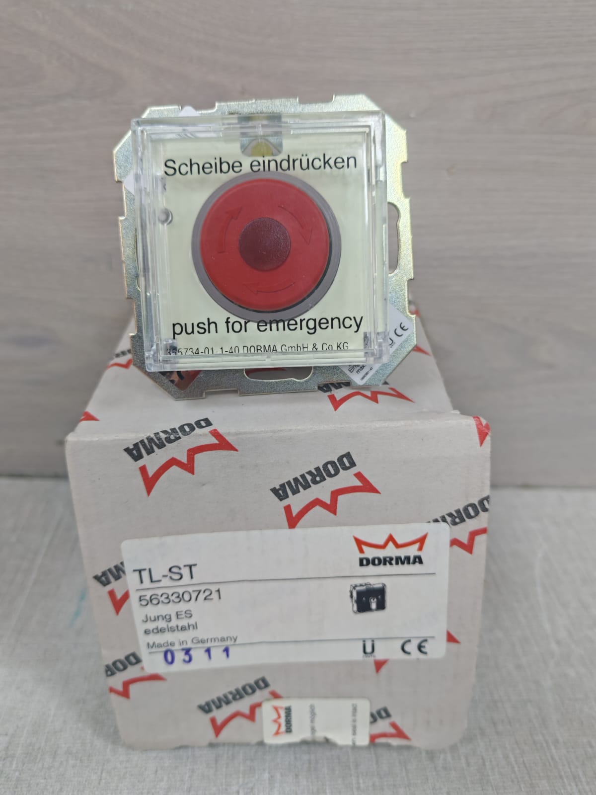 DORMA TL-ST 56330721 EMERGENCY PUSH BUTTON / NEW OPEN BOX
