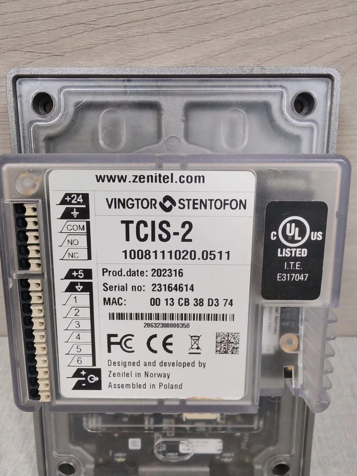 USED VINGTOR STENTOFON TCIS-2 TURBINE COMPACT STANDARD 1008111020.0511 - Image 2