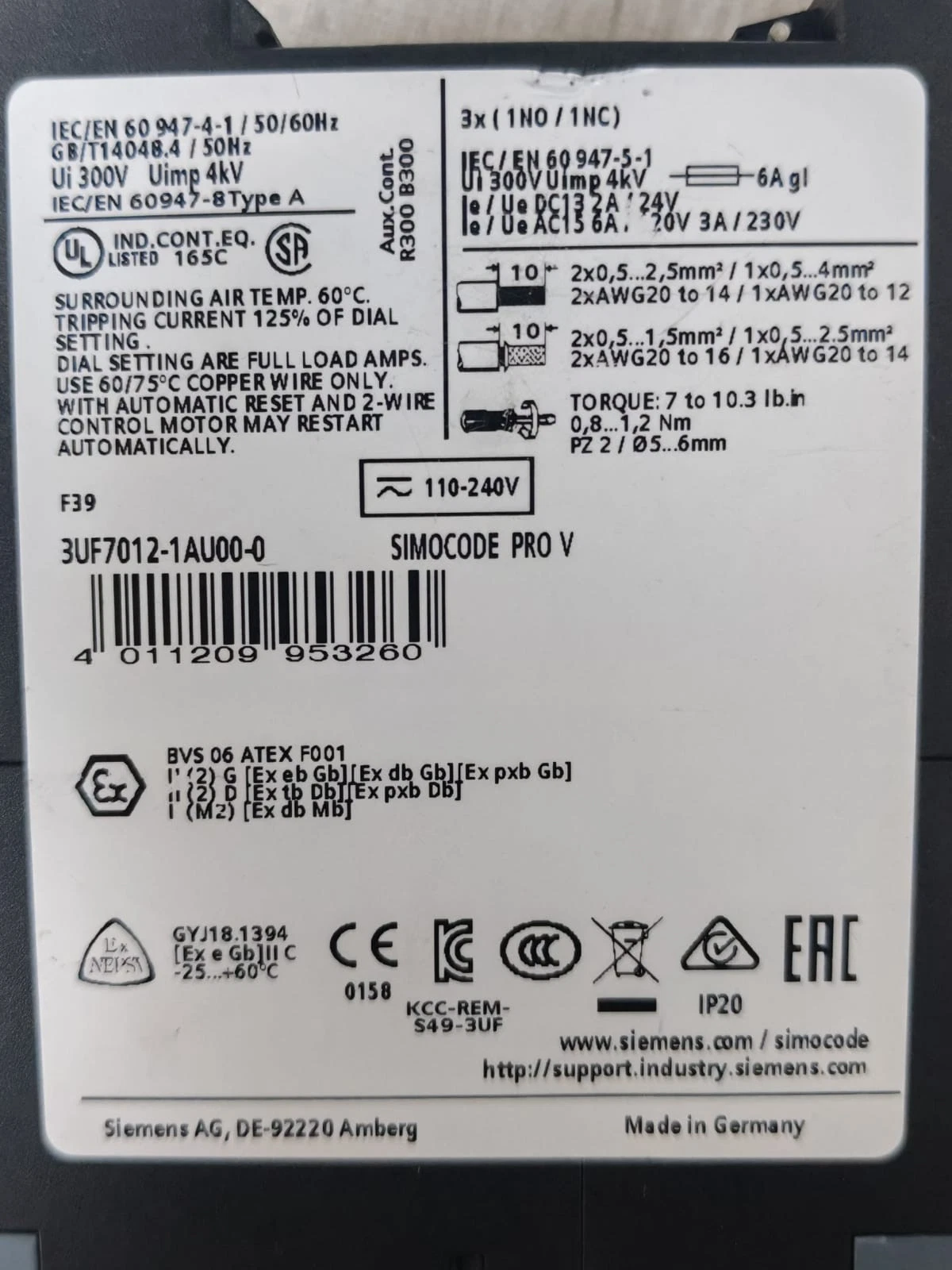 USED Siemens 3UF012-1AU00-0 SIMOCODE PRO V - Image 4