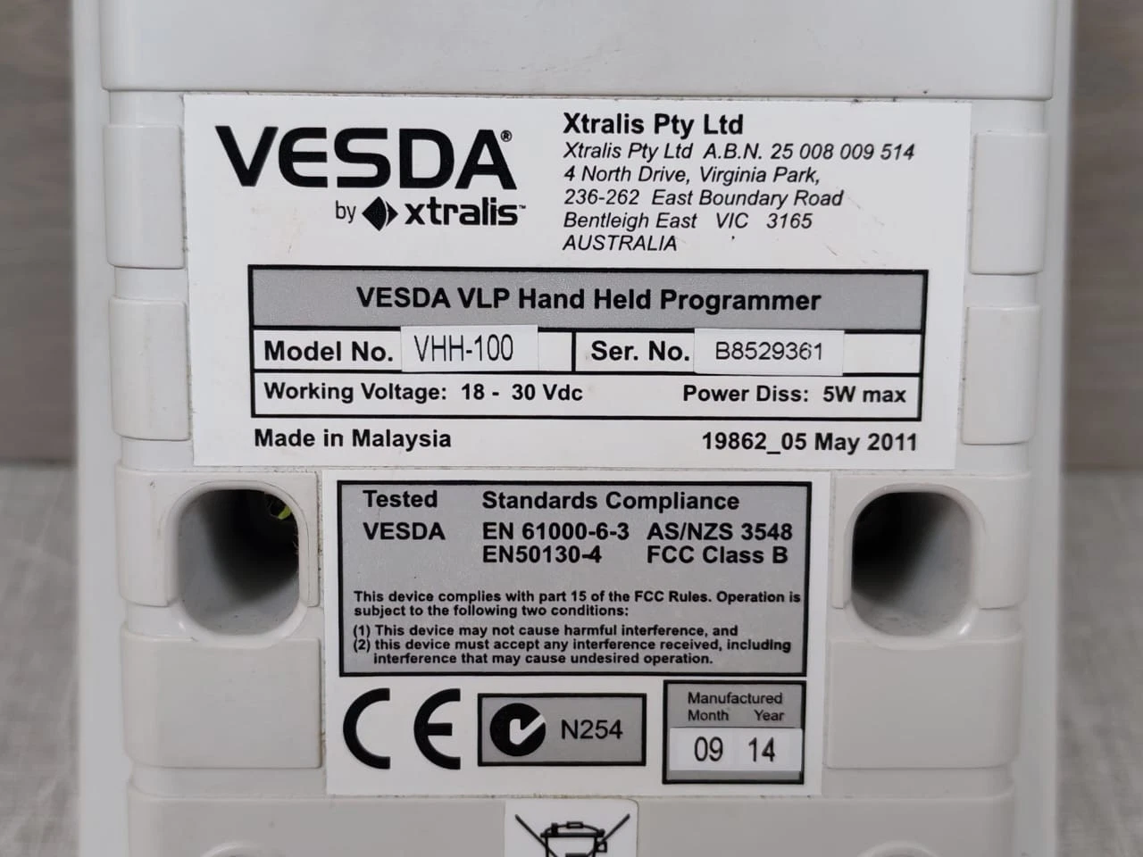 VESDA by XTRALIS VHH-100 Handheld Programmer-New without Box - Image 2