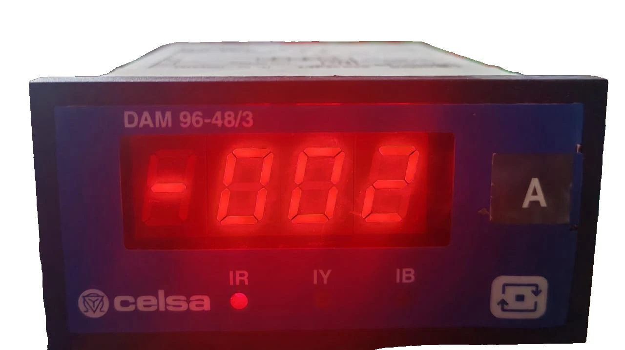 USED CELSA DAM 96-48/3 DIGITAL PANEL METERS 110VAC - TRIED & TESTED