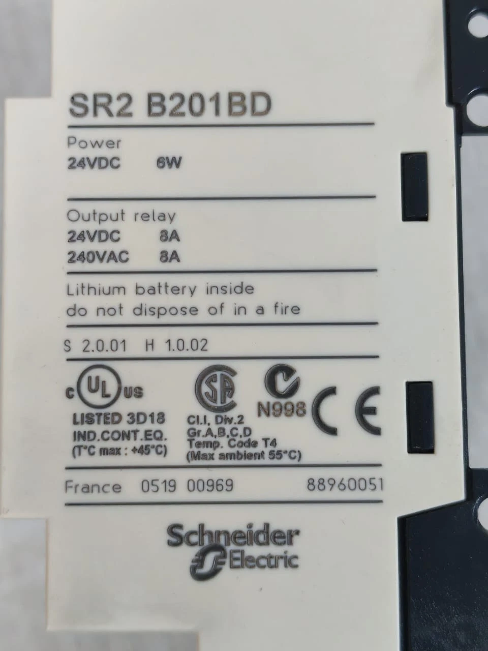 USED Telemecanique By Schneider Electric SR2 B201BD Compact Smart Relay - Image 3