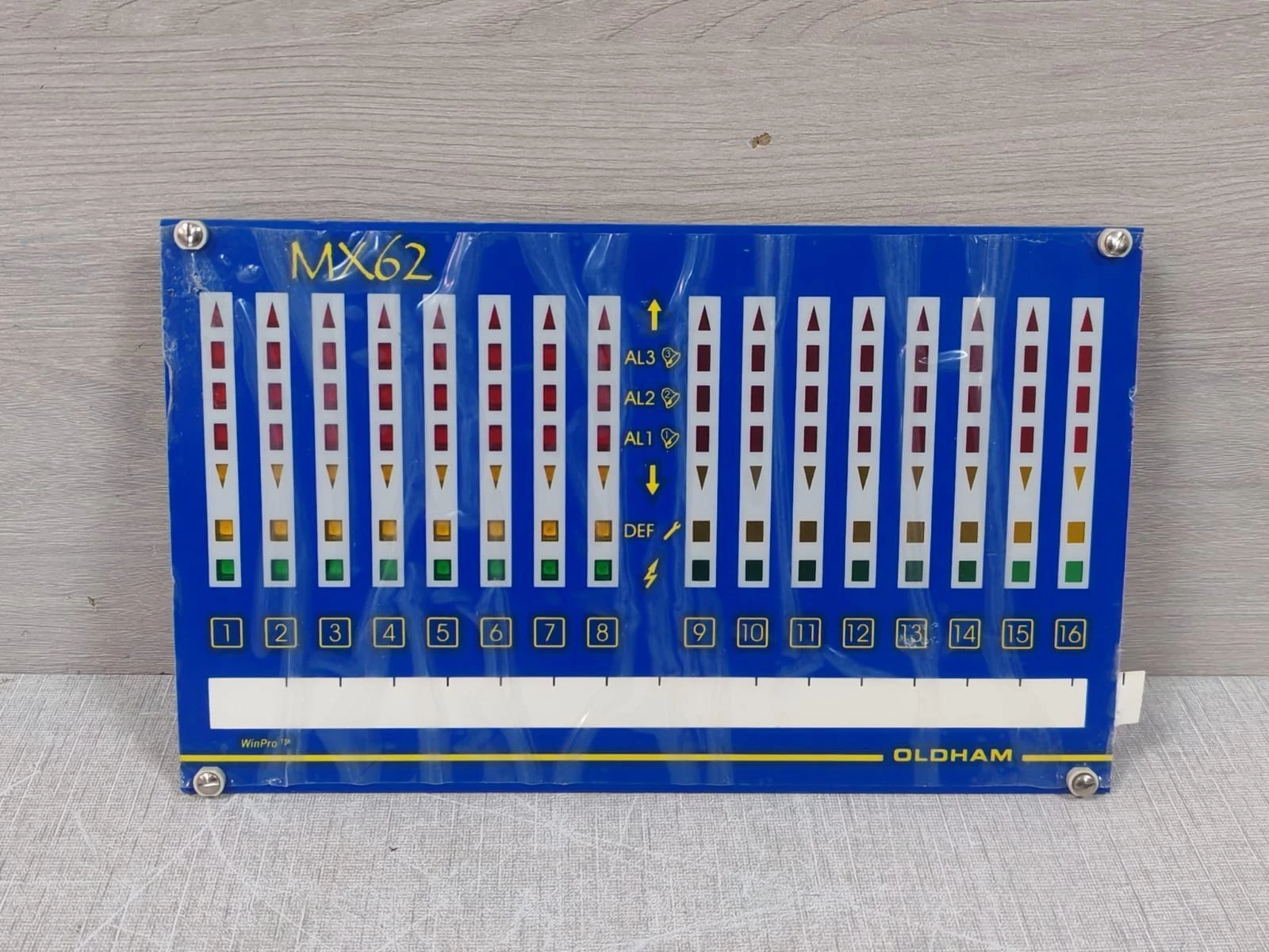 220258C Front Panel For Oldham MX62 Gas Detection-Seller Refurbished