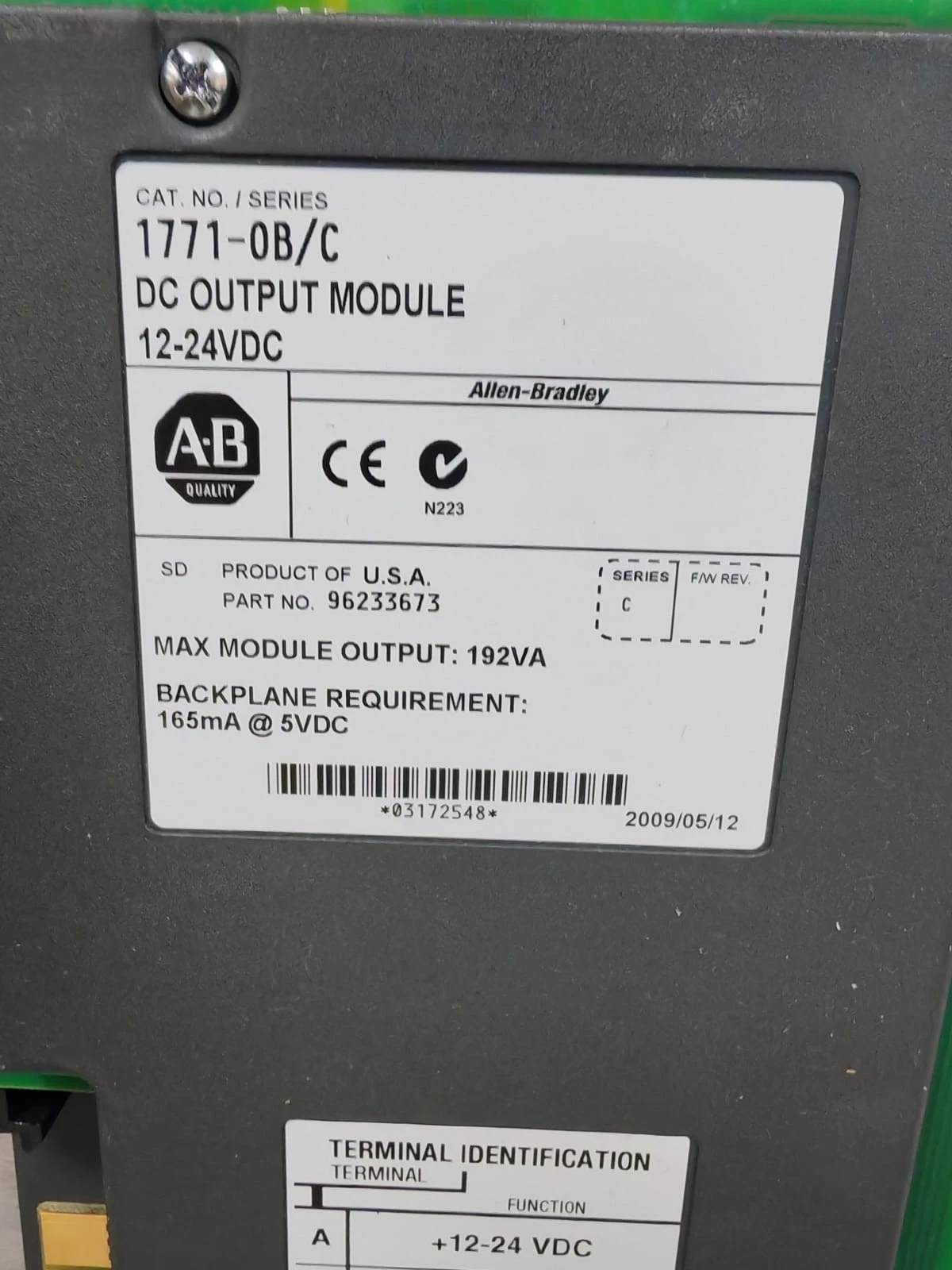 ALLEN BRADLEY 1771-0B SERIES C OUTPUT DRIVER MODULE / NEW OPEN BOX - Image 3