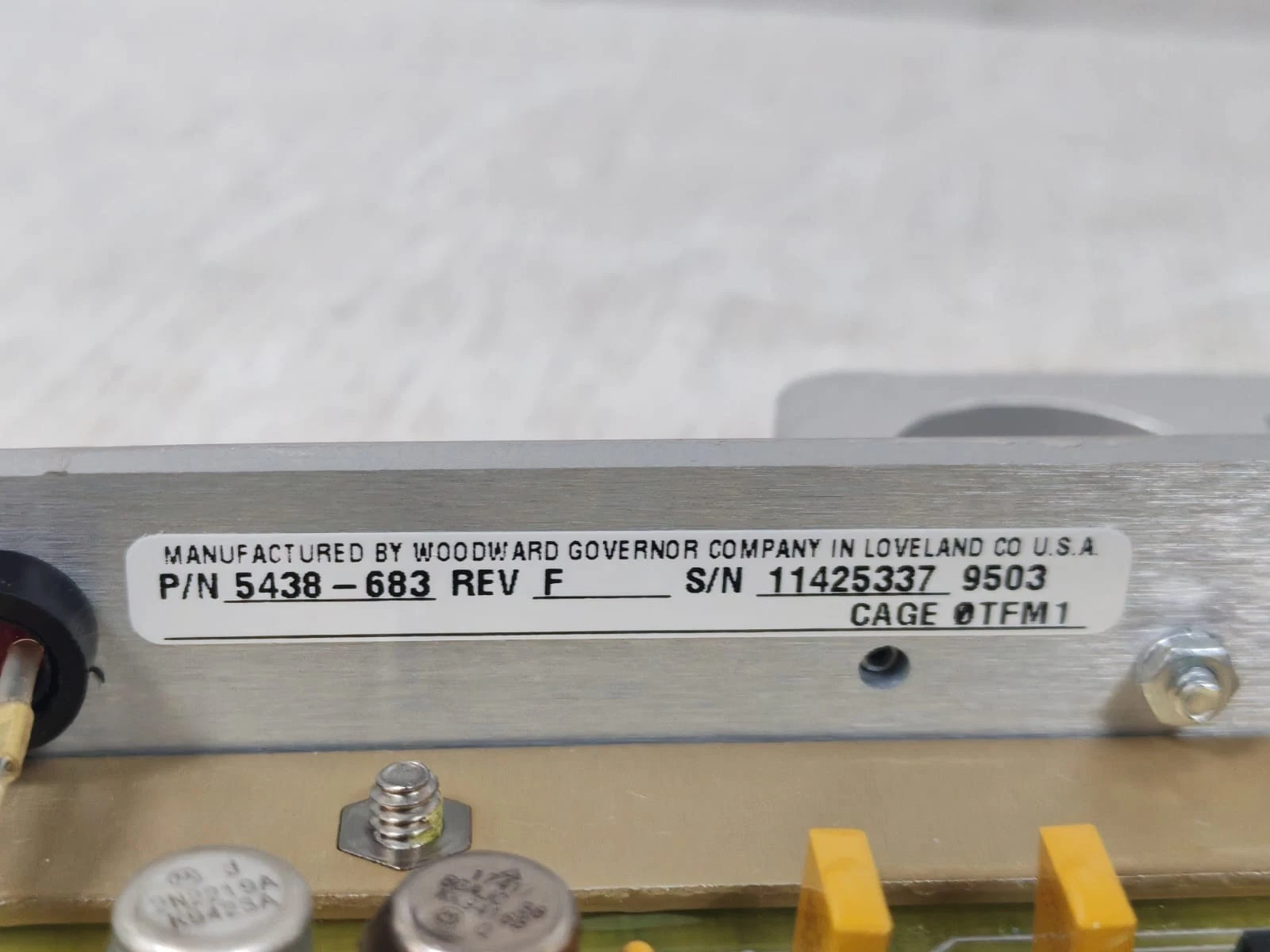 Woodward 5438-683 F Pressure Channel Board- NEW WITHOUT BOX - Image 3
