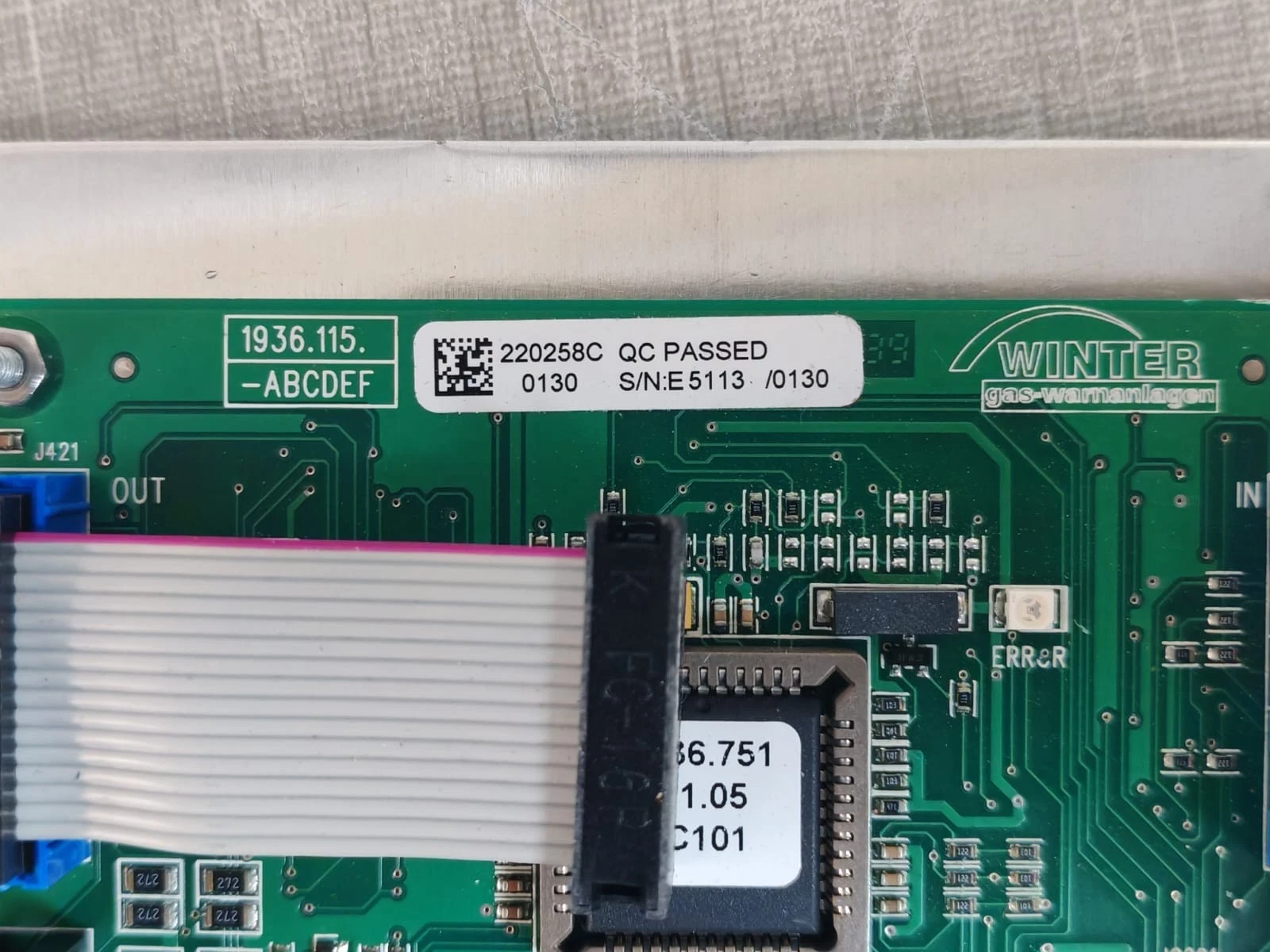 220258C Front Panel For Oldham MX62 Gas Detection-Seller Refurbished - Image 3