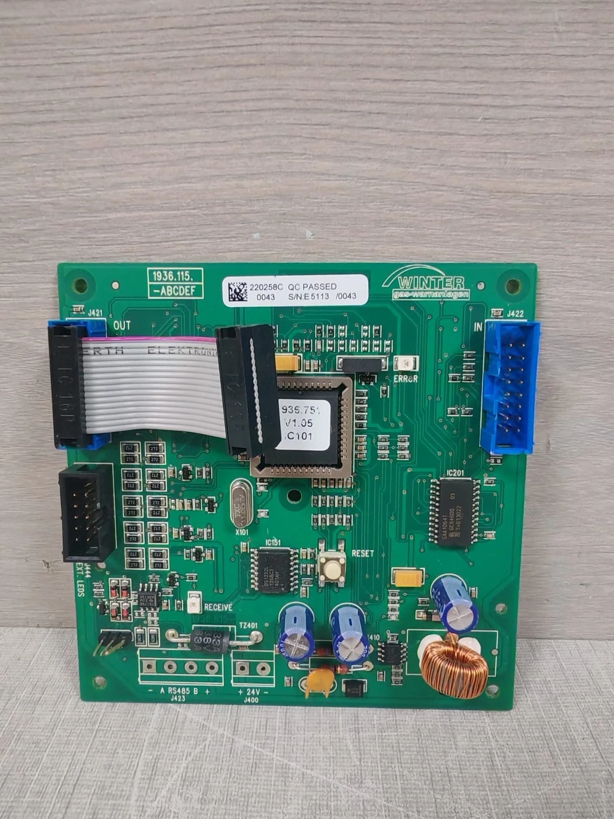 WINTER GAS-WARNANLAGEN 1936.115 PRINTED CIRCUIT BOARD-New Without Box - Image 4