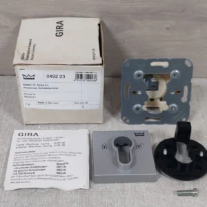 GIRA 0492 23 System 55,Aluminum Cover Key Switch Dorma 56330701 / NEW OPEN BOX