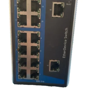 USED MOXA EDS-316 P/N 121003160500 REV.1.1 ETHERDEVICE SWITCH-TRIED & TESTED