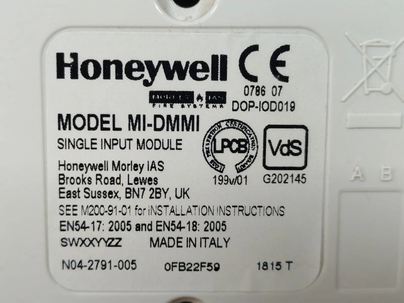 HONEYWELL MI-DMMI SINGLE INPUT MODULE-New Without Box - Image 2