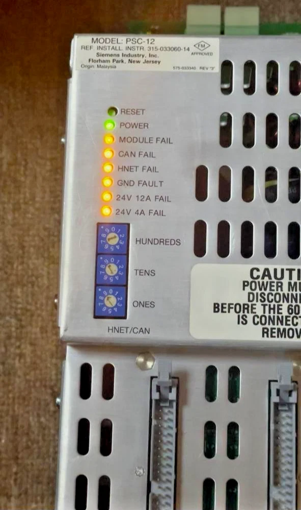 USED SIEMENS PSC/PSX-12 500-033340-35 HIGH CURRENT POWER SUPPLY - Image 3