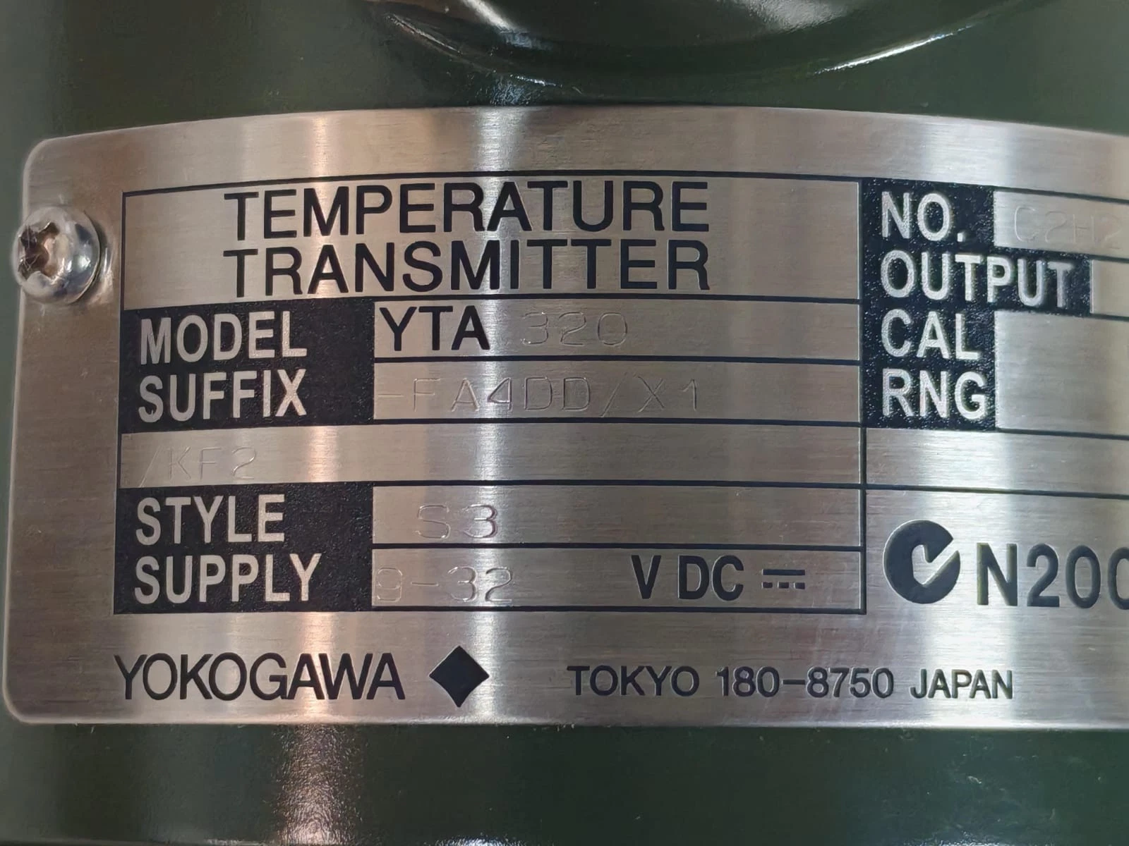 YOKOGAWA YTA320 FA4DD/X1 STYLE S3 TEMPERATURE TRANSMITTER-NEW W/O BOX - Image 2