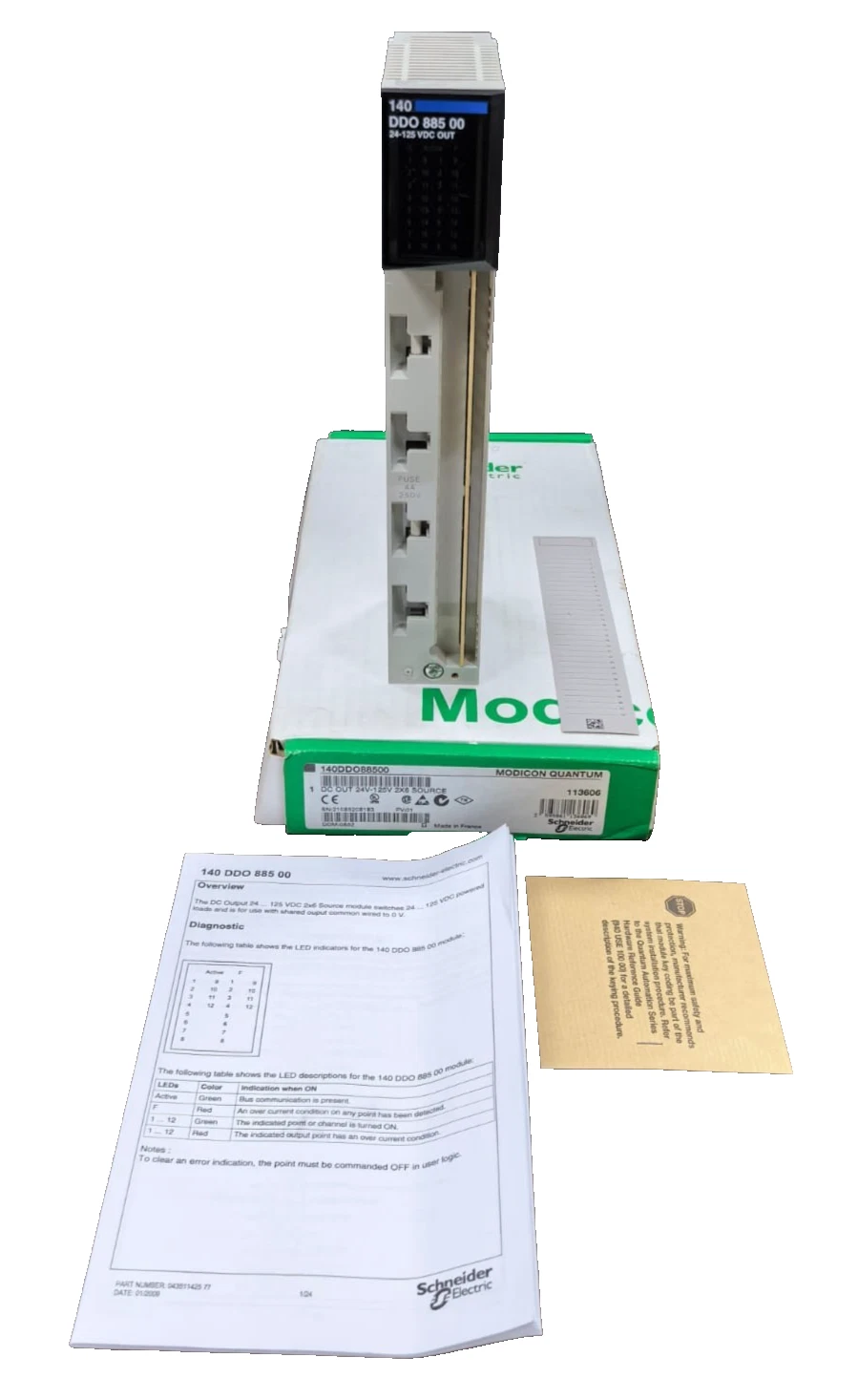 SCHNEIDER ELECTRIC 140DDO88500 MODICON QUANTUM DC OUT 24V-125V 2X6 SOURCE / New – Open box