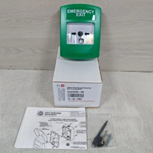STI GLOBAL RESET GREEN EMERGENCY EXIT NO SHIELD DPDT GLR101EX-EN / New – Open box