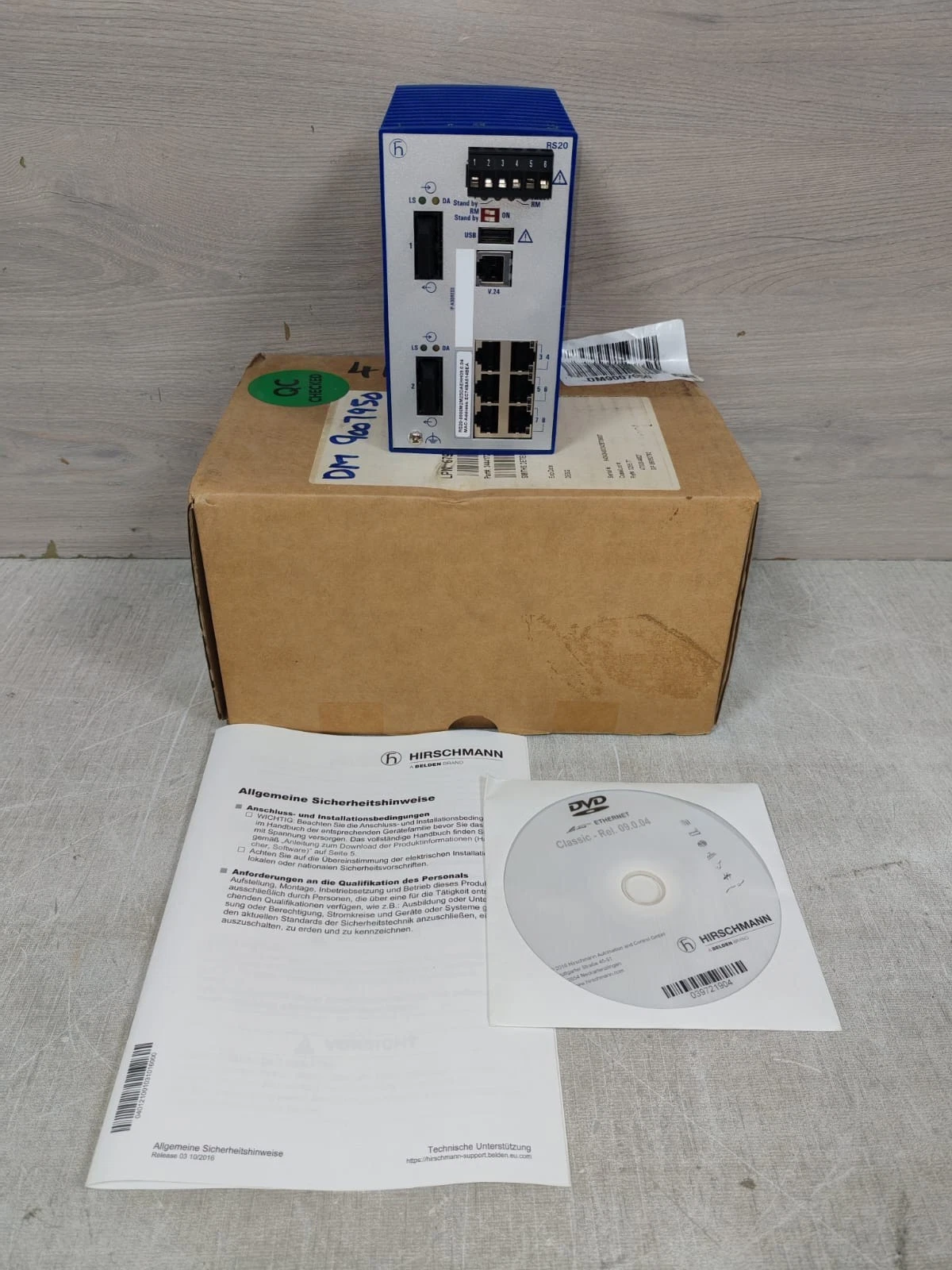 HIRSCHMANN RS20 / RS20-0800M2MSDAEHH09.0.04 RAIL SWITCH / New – Open box